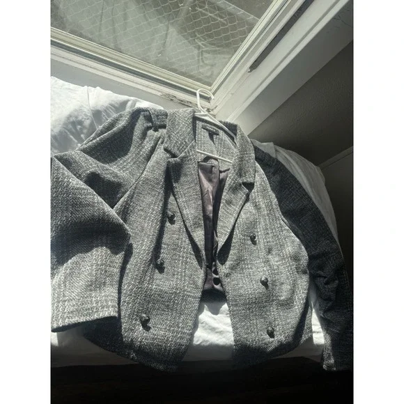 Torrid Blazer Plus Size 1X Open Front  Gray Long Sleeve New out the tags - Picture 6 of 14